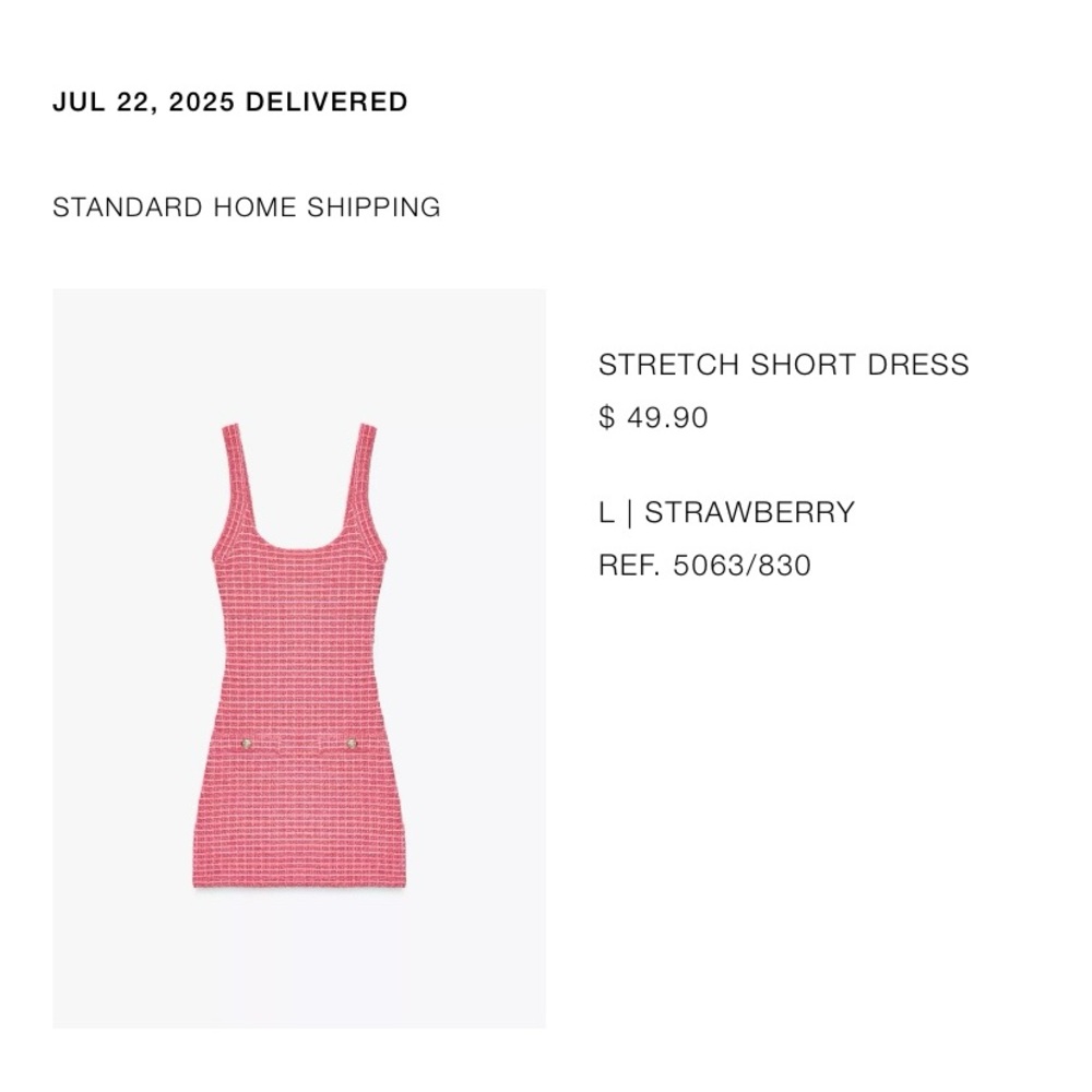 Zara Pink Stretch Short Dress